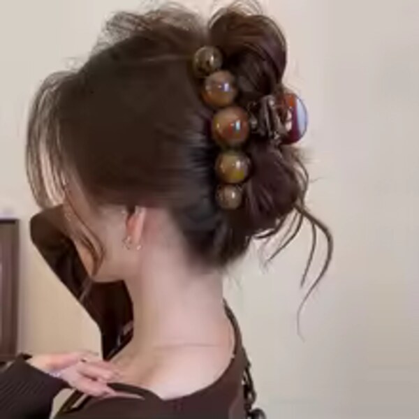 Retro Beaded Hair Claw Clip 5