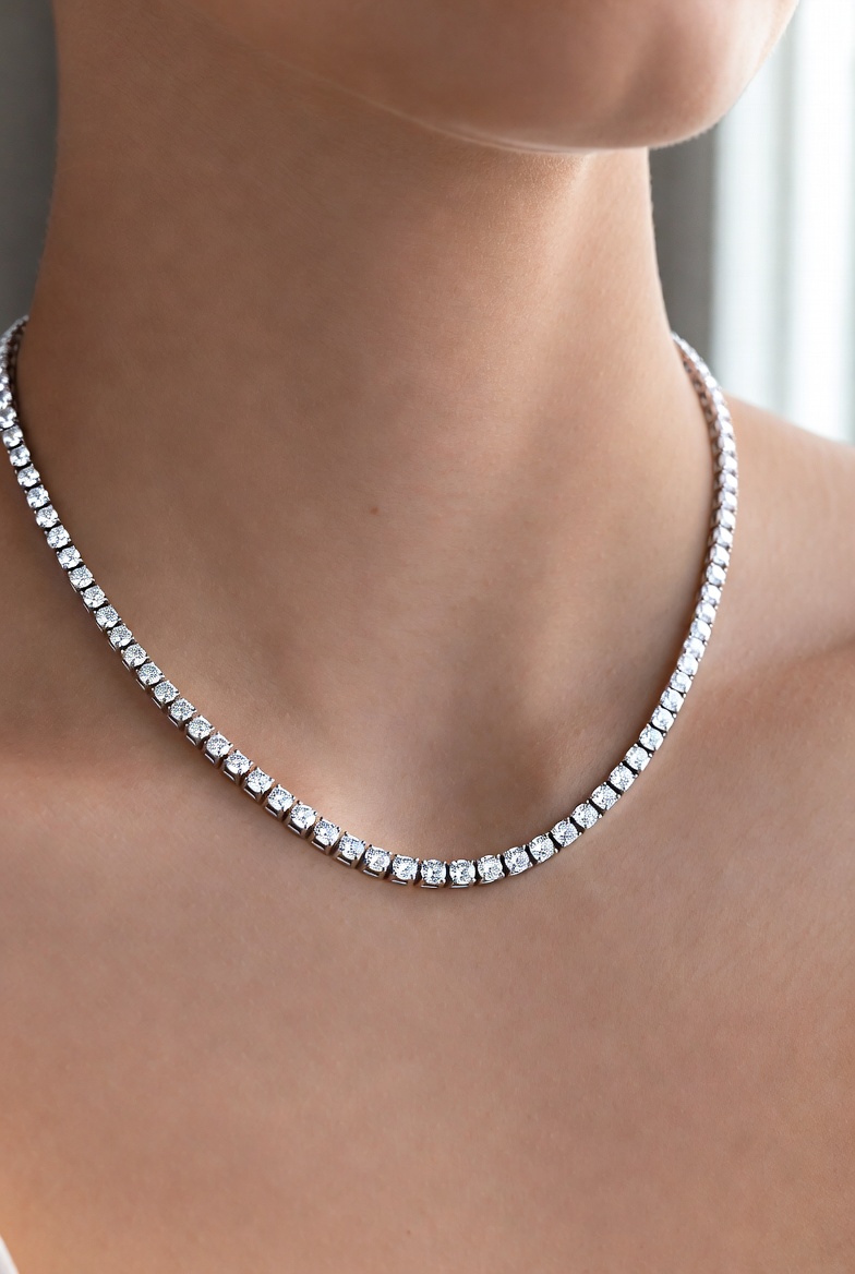 Moissanite Tennis Necklace
