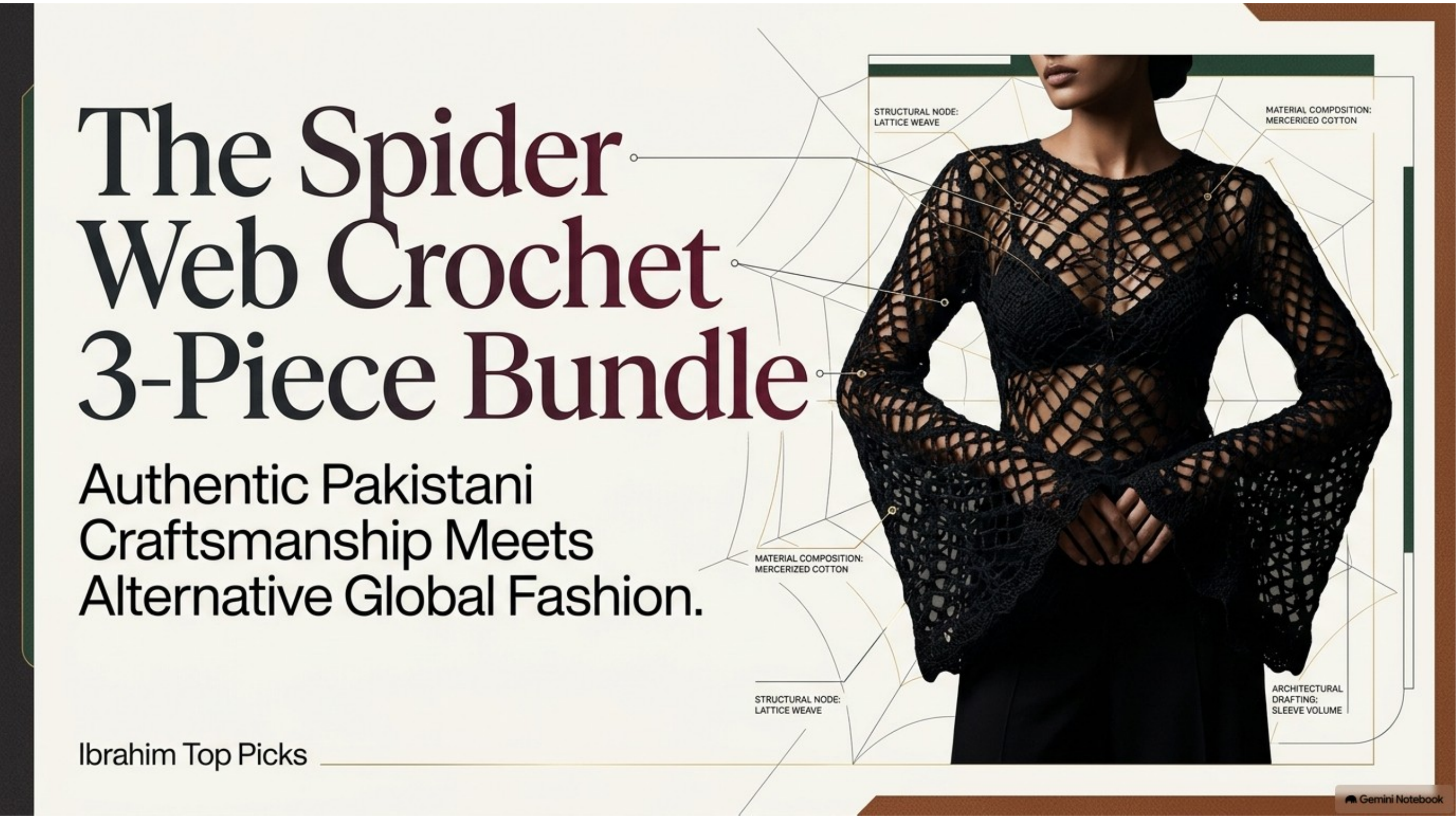 Spider Web Crochet 3-Piece Bundle presentation preview